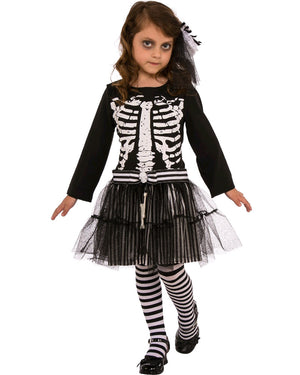 Little Skeleton Girls Costume