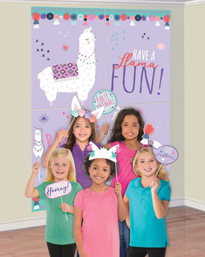 Llama Fun Scene Setter with Photo Props Pack of 16