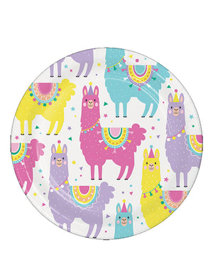 Llama Party 17cm Paper Lunch Plates Pack of 8
