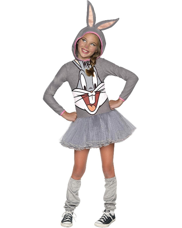 Looney Tunes Bugs Bunny Hooded Tutu Dress Girls Costume