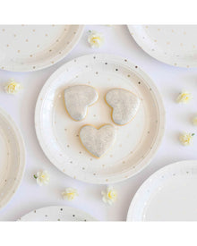 Christmas Silver Dots 23cm Paper Plates Pack of 10