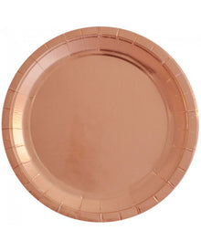 Rose Gold 23cm Foil Plates Pack of 10