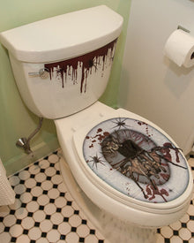 Spider Toilet Bathroom Cling Sticker For Halloween