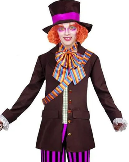 Striped Mad Hatter Mens Costume