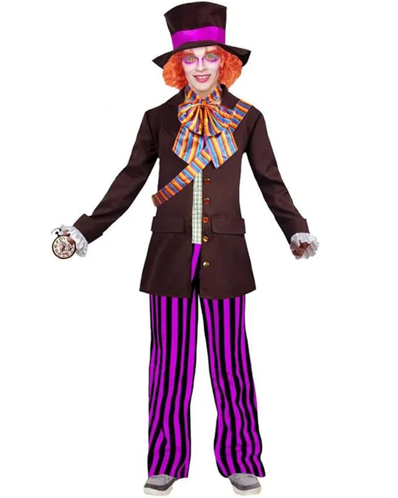 Striped Mad Hatter Mens Costume