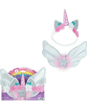 Magical Unicorn White Wings and Headband Set