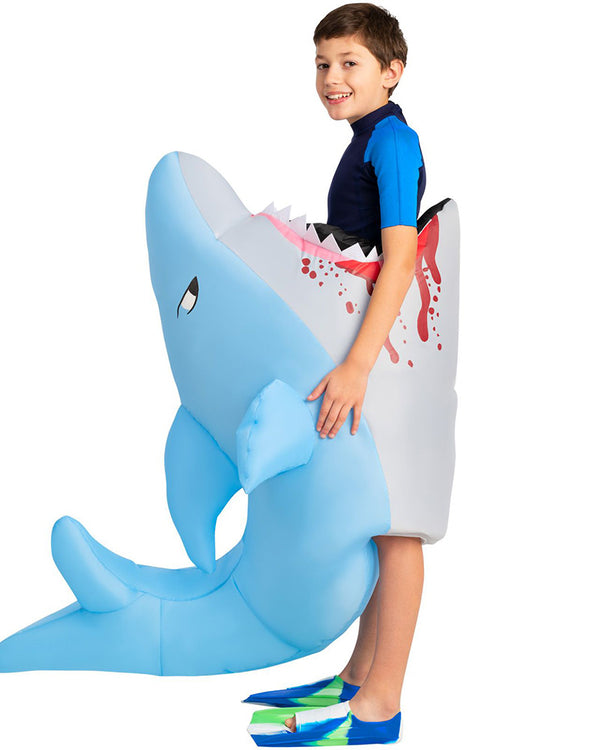 Man Eating Shark Inflatable Kids Costume