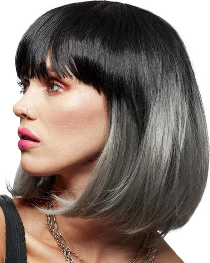 Alien Black and Grey Bob Wig