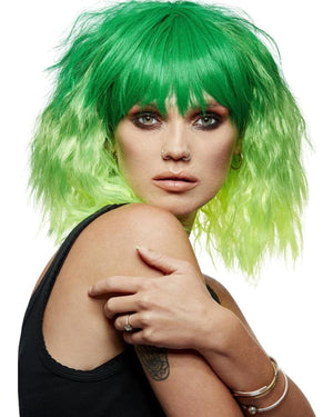Trash Goddess Short Green Wig