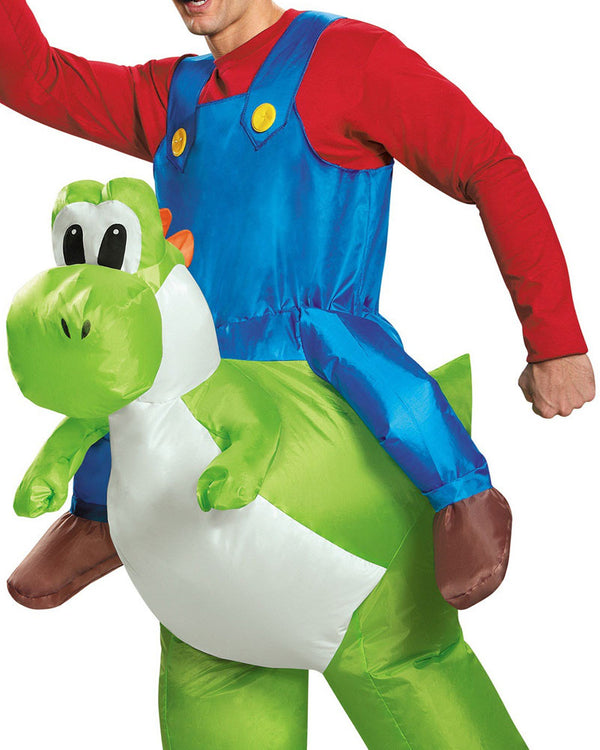 Super Mario Brothers Mario Riding Yoshi Inflatable Adult Costume