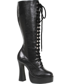 Matte Black Easy Lace Deluxe Womens Boots