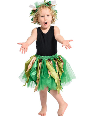 Green Gum Blossom Deluxe Kids Skirt