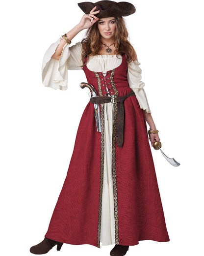 Medieval Red Overdress Womens Costume