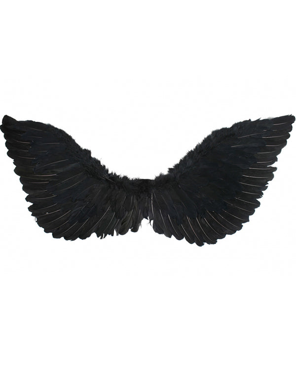 Medium Black Feather Wings