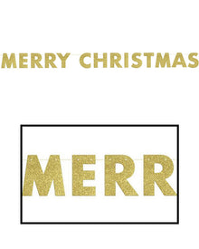 Merry Christmas Jointed Glitter Banner