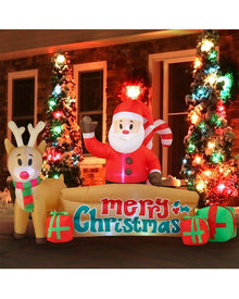 Merry Christmas Sign Lawn Inflatable 3m