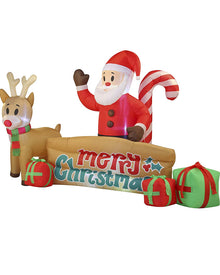 Merry Christmas Sign Lawn Inflatable 3m
