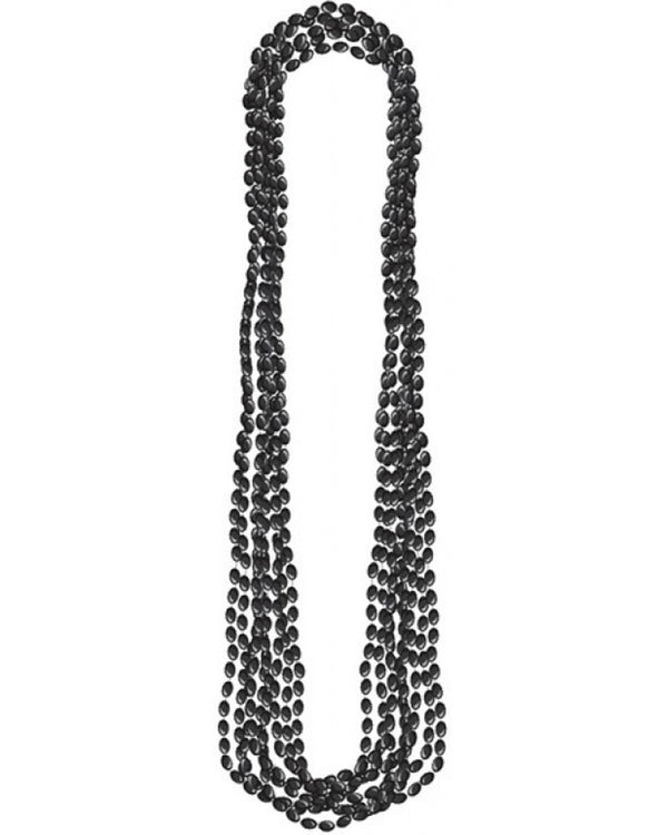 Metallic Black Bead Necklace