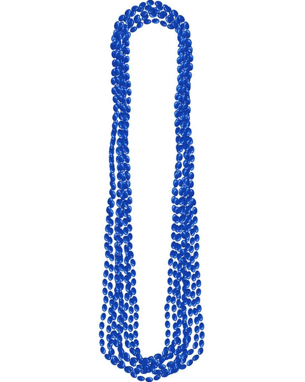 Metallic Blue Bead Necklace