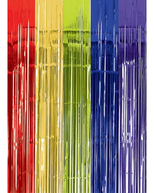 Rainbow Metallic Foil Door Curtain