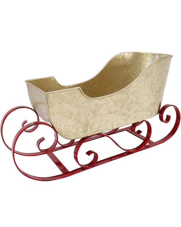 Christmas Metallic Gold Classic Sleigh 32cm