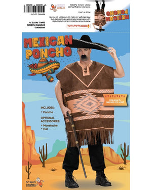 Mexican Poncho Mens Costume