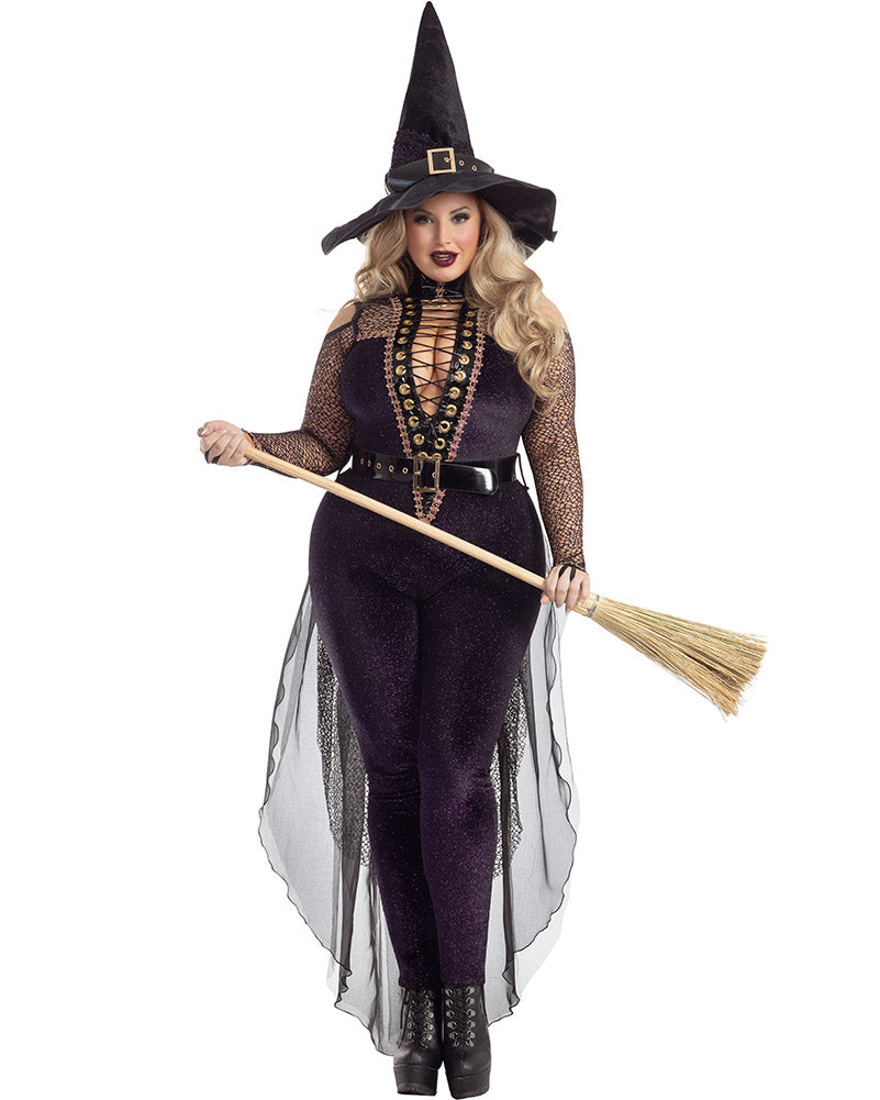 Midnight Violet Witch Plus Size Womens Costume