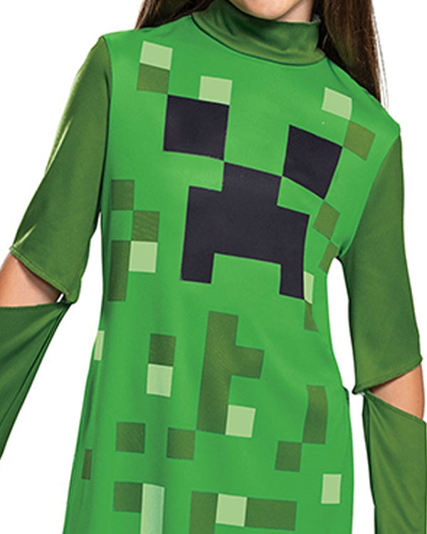 Minecraft Creeper Dress Classic Girls Costume