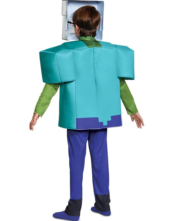 Minecraft Zombie Steve Deluxe Boys Costume