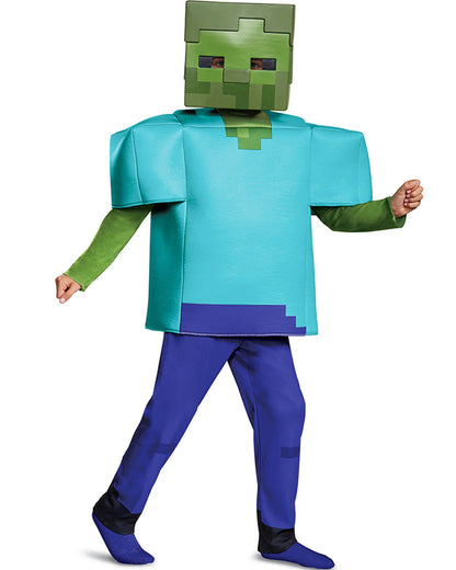 Minecraft Zombie Steve Deluxe Boys Costume