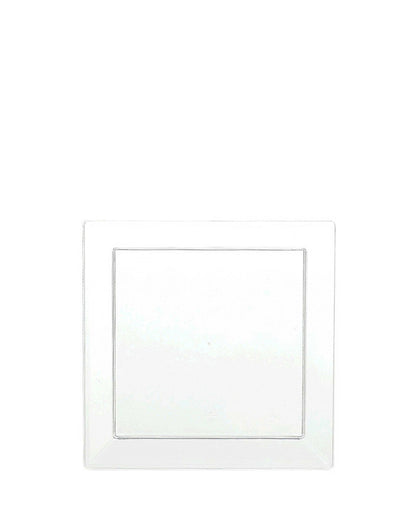 Mini 12cm Clear Plastic Square Plates Pack of 10