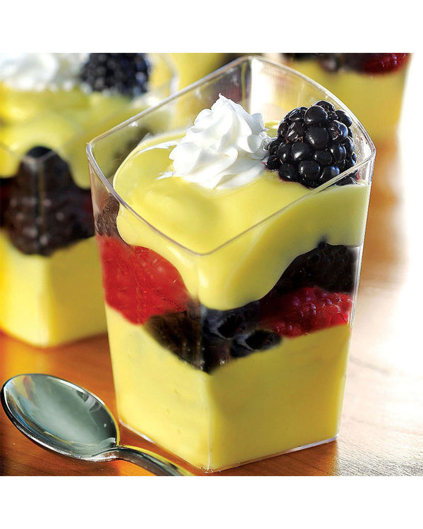 Christmas Mini 65ml Clear Plastic Slanted Tumblers Pack of 10