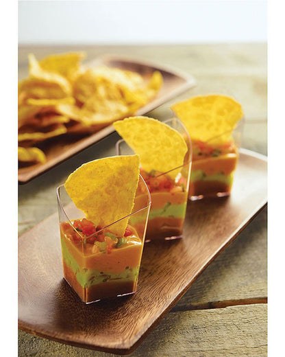 Mini 65ml Clear Plastic Slanted Tumblers Pack of 10