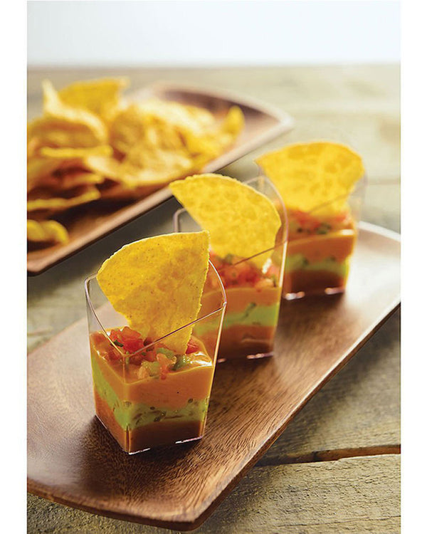 Christmas Mini 65ml Clear Plastic Slanted Tumblers Pack of 10