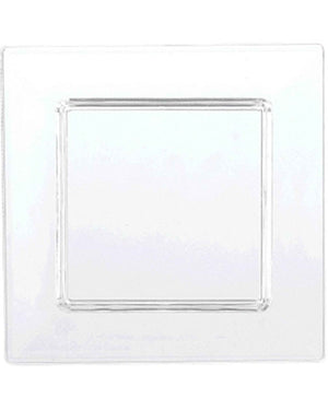 Mini 8cm Clear Plastic Square Plates Pack of 10