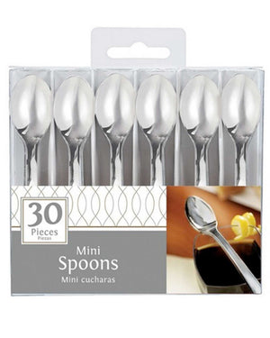 Mini Catering 10cm Silver Spoons Pack of 30