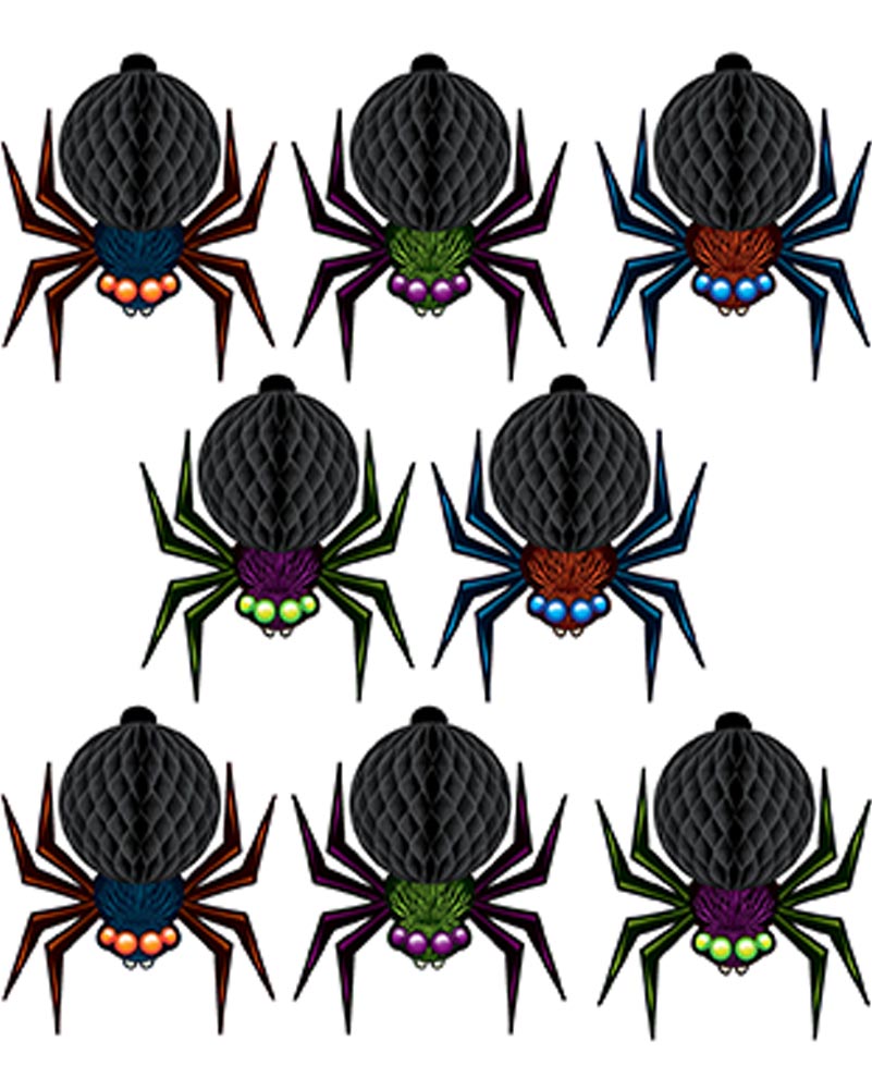 Mini Tissue Spiders Pack of 8