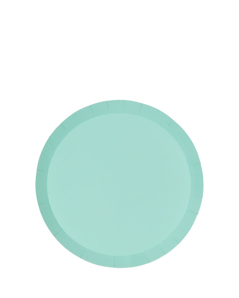 Mint Green 17cm Round Paper Dessert Plates Pack of 10