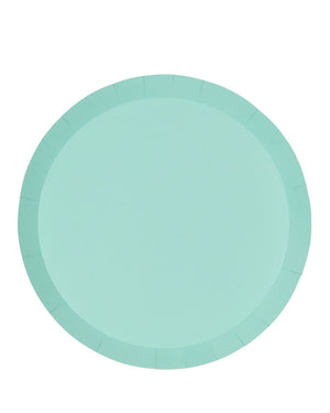 Mint Green 23cm Round Paper Lunch Plates Pack of 10