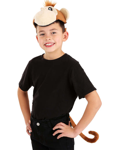 Monkey Plush Headband and Tail Deluxe Set