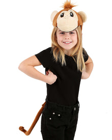 Monkey Plush Headband and Tail Deluxe Set