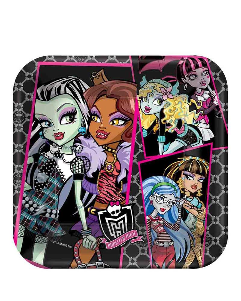 Monster High 23cm Plates Pack of 8