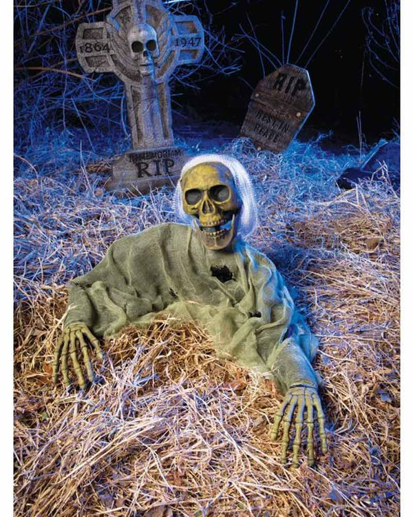 Moss Skeleton Grave Breaker Lawn Ornament