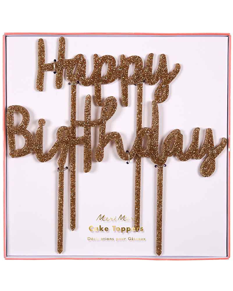 Happy Birthday Acrylic Cake Toppers
