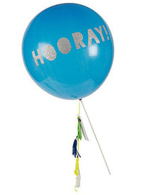 Blue Hooray Balloon Wand