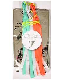 Fancy Number Seven Silver Foil Balloon