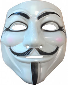 Plastic Anonymous Halloween Mask