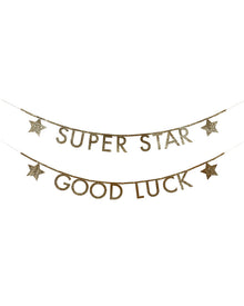 Gold Glitter Letter Garland Kit