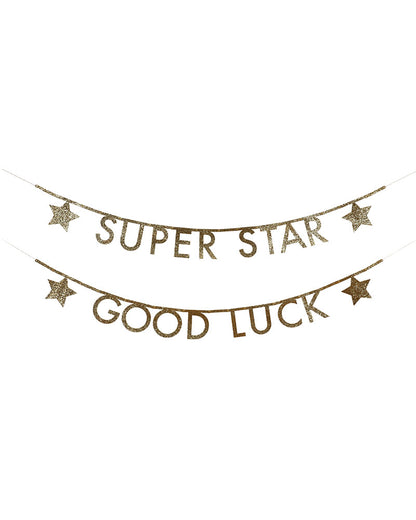 Gold Glitter Letter Garland Kit