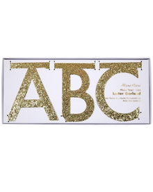 Gold Glitter Letter Garland Kit